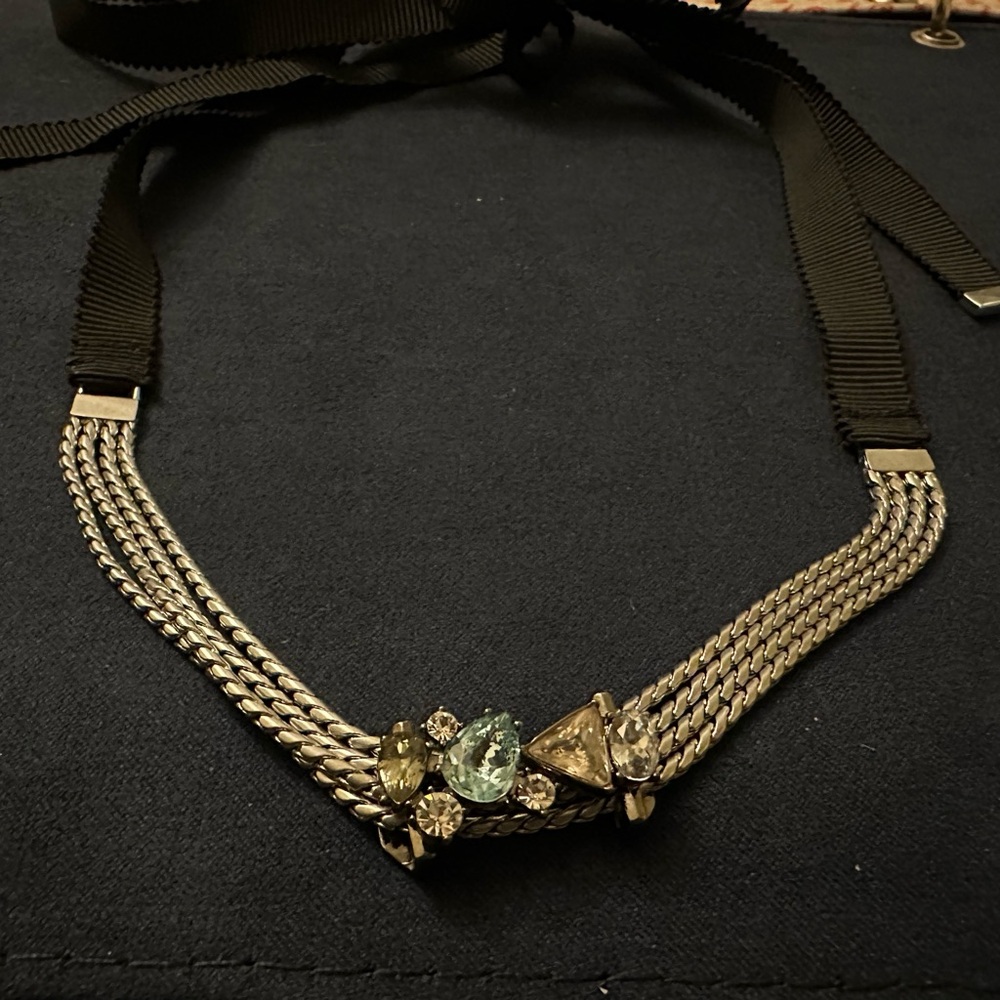 KEEP Collective Black Ribbon w/Silver Chain Necklace - Picture 2 of 3